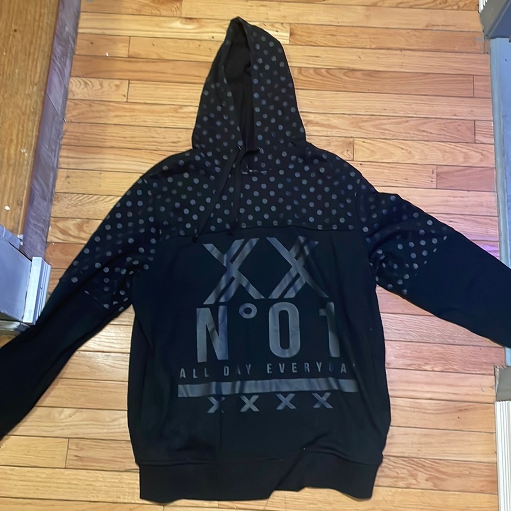 Black and Grey Master Piece hoodie Size L